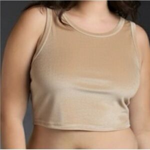 ❤️SKIMS Sleeveless Cropped Tank Top - Tan